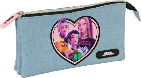 Noutăți Librăria Compas - Penar K-Pop Demon Hunters HuntriX 3 compartimente 22x12x3 cm