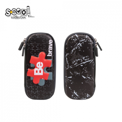 Rechizite școlare - Penar neechipat 3D S-Cool Be Brave 1 compartiment 22x11x5 cm