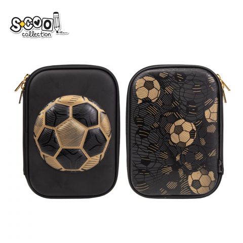 Penare - Penar baieti S-COOL Football-Gold Edition 3D neechipat