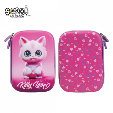 Noutăți Librăria Compas - Penar S-COOL Kitty Love 3D neechipat fete roz
