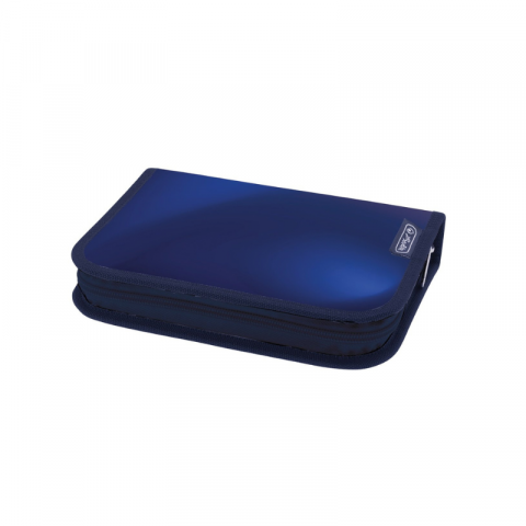 Noutăți Librăria Compas - Penar Herlitz neechipat cu 2 clape 1 compartiment baieti albastru