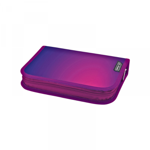 Noutăți Librăria Compas - Penar neechipat cu 2 clape 1 compartiment fete roz Herlitz