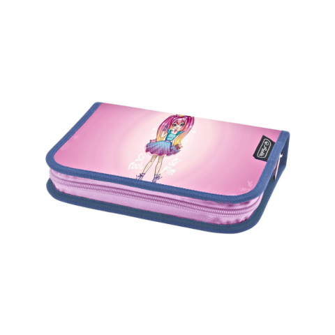 Noutăți Librăria Compas - Penar neechipat cu 1 compartimente Herlitz fete Fun Princess roz
