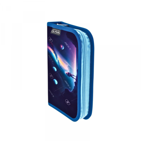 Penar neechipat cu 2 clape Herlitz 1 compartiment albastru Space Light [1]