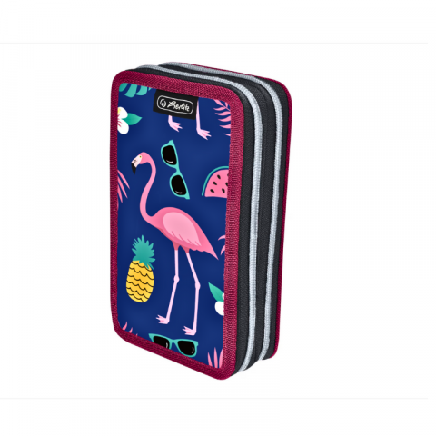 Penare neechipate - Penar neechipat flamingo 2 compartimente fete Herlitz