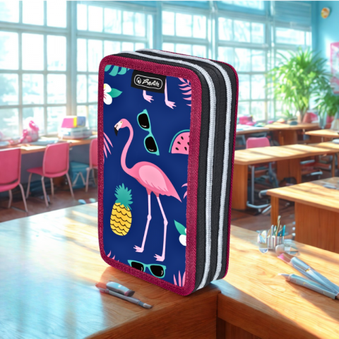 Penar neechipat flamingo 2 compartimente fete Herlitz [1]