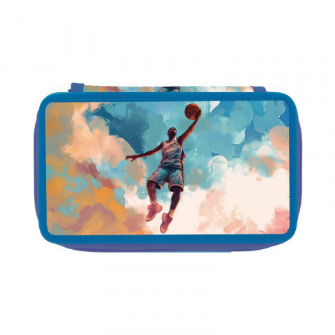 Noutăți Librăria Compas - Penar neechipat Herlitz 3 compartimente Basket baieti