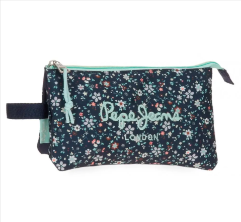 Rechizite școlare - Penar tip etui fete Pepe Jeans Alenka 3 compartimente
