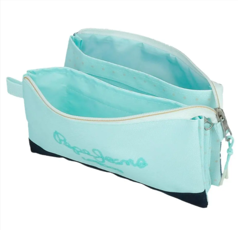 Penar scoala fete Pepe Jeans Dalma 3 compartimente turcoaz 22 x 12 x 5 cm [2]