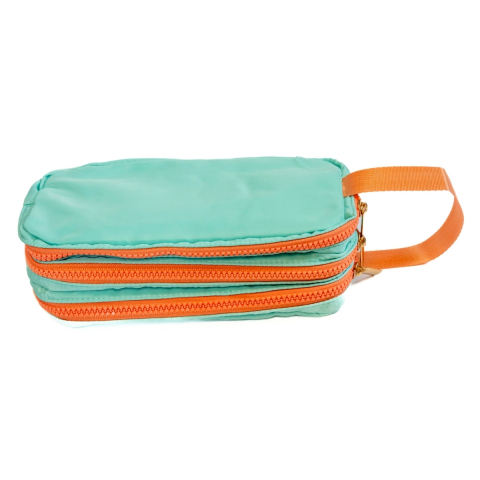 Penare tip etui - Penar Strigo verde 22 x 10 x 10 cm