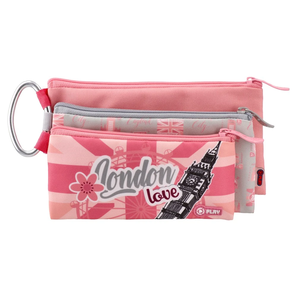 Noutăți Librăria Compas - Penar tip borseta London love  XL3 fete