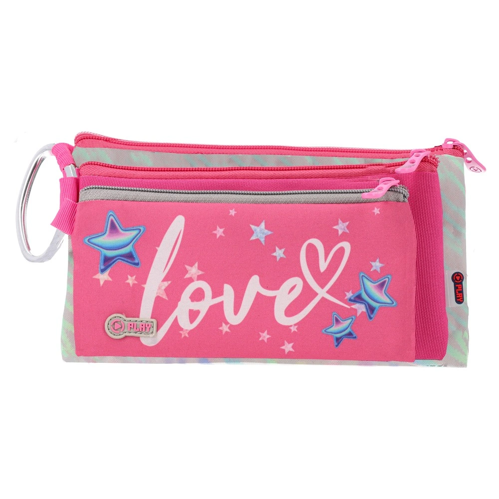 Penare - Penar tip borseta Unicorn Love  XL3 roz fete