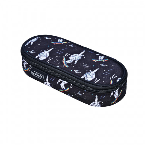 Noutăți Librăria Compas - Penar tip etui oval Herlitz Space Skater baieti negru