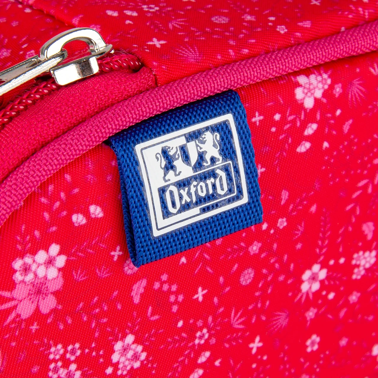 Penar tip etui oval Oxford Floral 1 clapa roz inchis [1]