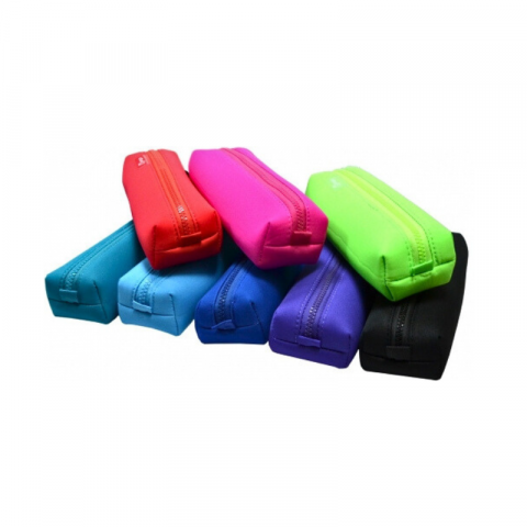 Rechizite școlare - Penar tip etui rotund Office Box Colorline neopren diverse culori