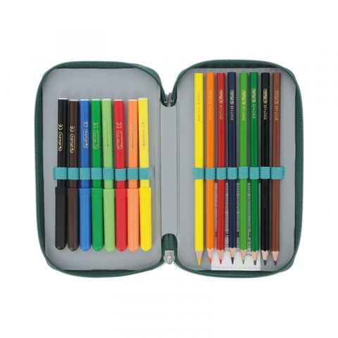 Penar verde echipat 2 compartimente Herlitz băieți [3]