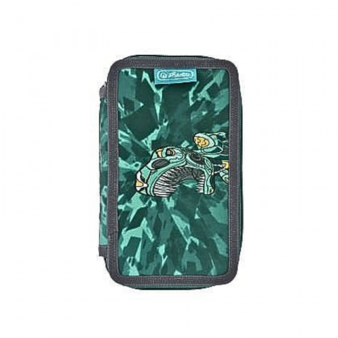 Penar verde echipat 2 compartimente Herlitz băieți