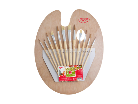 Pahare și palete pictură - Pensula pe paleta 12/set Daco