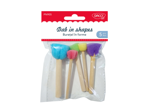 Accesorii pictură - Pensule burete set 5 buretel daco pn905