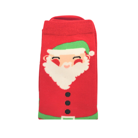 Sosete bumbac Craciun marime 35-43 Mos Craciun fundal rosu [1]