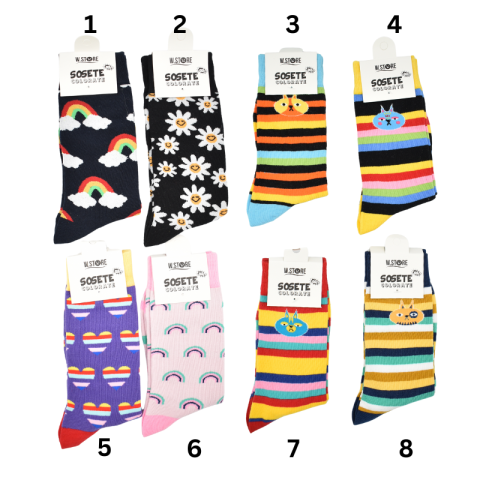 Sosete colorate cu desene diferite 1 buc [1]