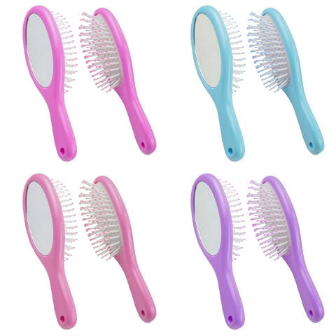 Ingrijire personală copii - Perie de par cu oglinda pentru fetite diverse culori