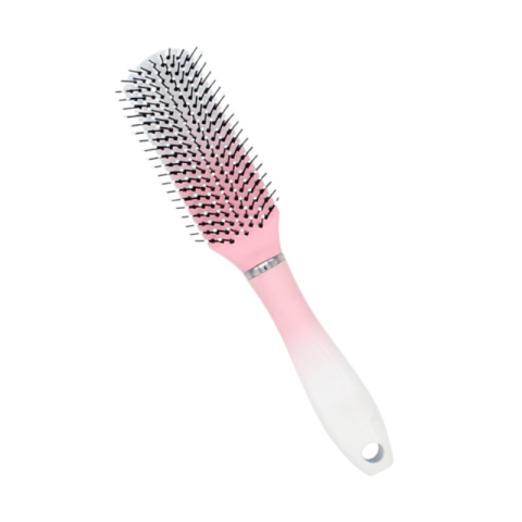 Accesorii pentru păr - Perie de par PVC 22.5 x 3.8 cm alb cu roz
