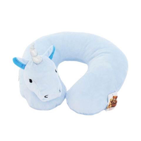 Articole pentru copii - Perna de gat pentru calatorie Unicorn 30x30 cm