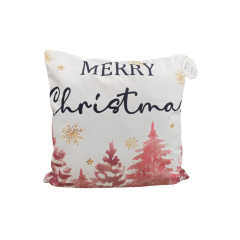 Perna decorativa Craciun roz 45x45cm [3]