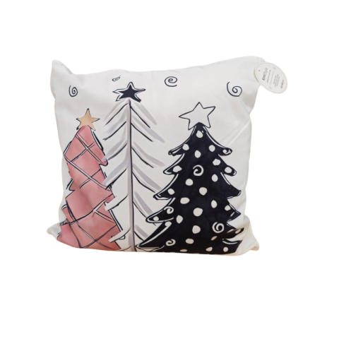 Perna decorativa Craciun roz 45x45cm [3]
