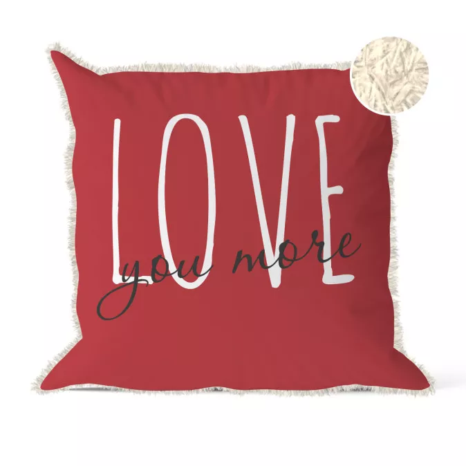 Jucării de pluș - Perna decorativa Sfantul Valentin Mai multa dragoste 36 cm