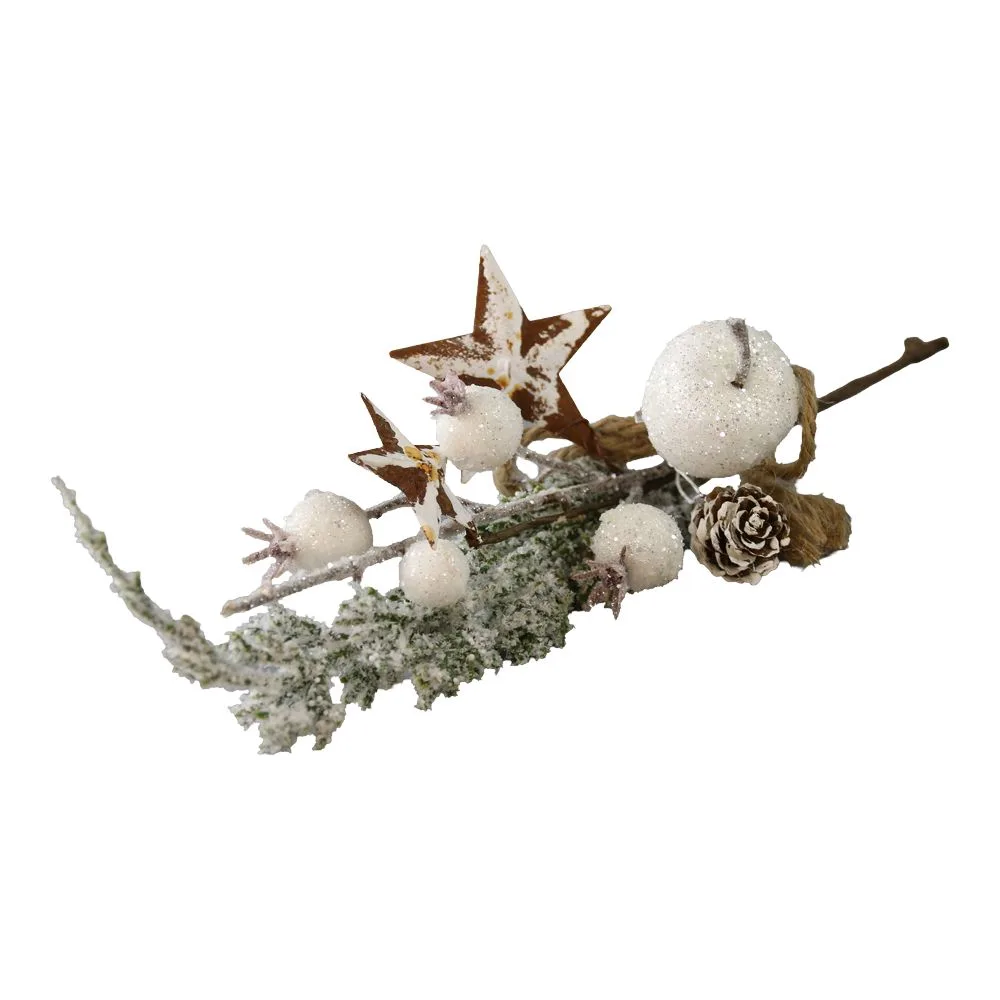 Decorațiuni de interior - Pick decor bobite si stelute aspect ruginit 35cm