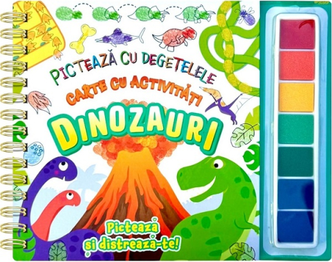 Cărți - Picteaza cu degetelele. Dinozauri