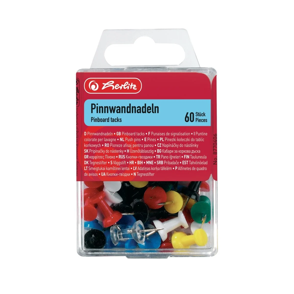 Instrumente și accesorii birou - Pioneze afisaj panou 60/set multicolor Herlitz