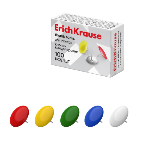 Instrumente și accesorii birou - Pioneze colorate 100/cut erich erk024876