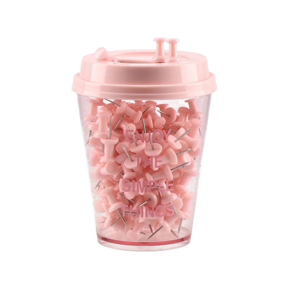 Instrumente și accesorii birou - Set 150 pioneze in pahar Bloom Malachite Biro Time
