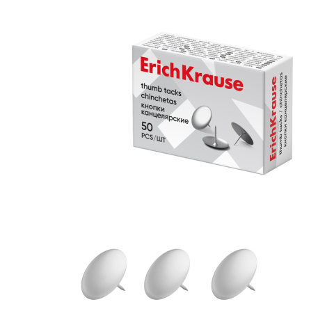 Instrumente și accesorii birou - Pioneze nichelate ErichKrause argintiu 50 buc