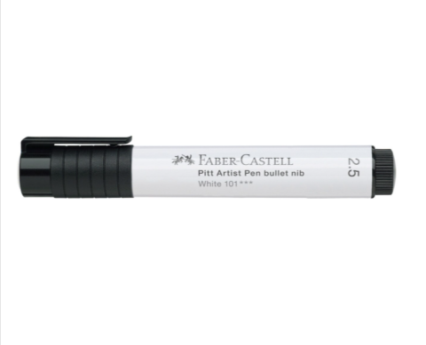 Marker Faber-Castell Pitt Artist Pen Big Brush alb 2.5 mm [2]