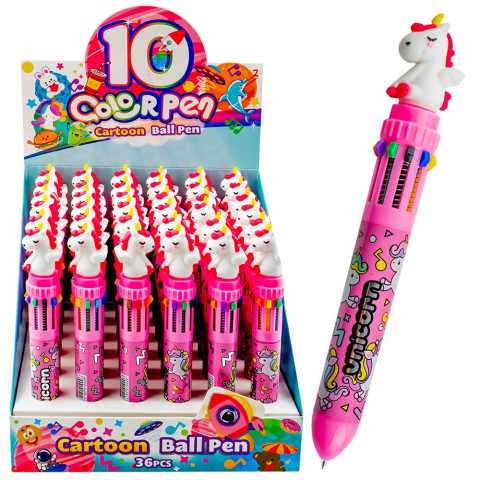 Pixuri - Pix 10 culori de scriere model unicorn