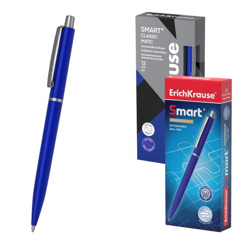 Scriere și corectare - Pix automatic ErichKrause Smart mina albastra 0.7 mm