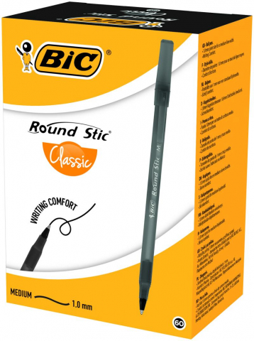 Pix unica folosinta negru 0.4 mm Round Stic Classic BIC [2]