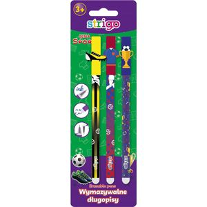 Instrumente de scris - Pix cerneala cu stergere Sports Strigo Blister 3 buc /set
