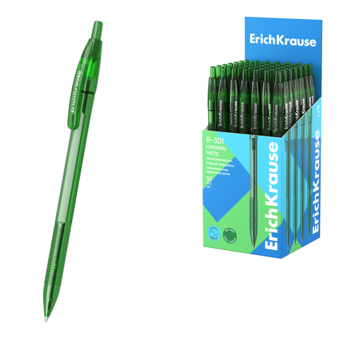 Noutăți Librăria Compas - Pix click ErichKrause R-301 Matic Original 1 mm verde
