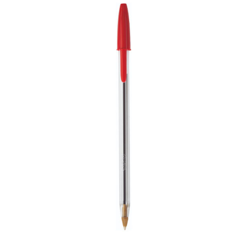 Birotică și accesorii birou - Pix unica folosinta rosu 0.4 mm Cristal BIC