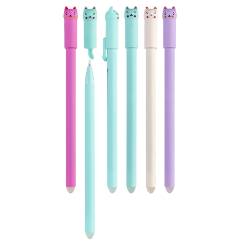 Rechizite școlare - Pix cu cerneala termosensibila 0.5 mm albastru model pisica Centrum