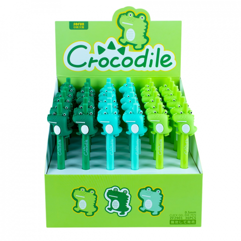 Pix cu gel albastru 0.5 mm Crocodil diverse culori [2]