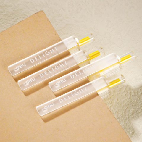 Pix cu gel cu mecanism 0.5 mm galben Delight Deli [3]
