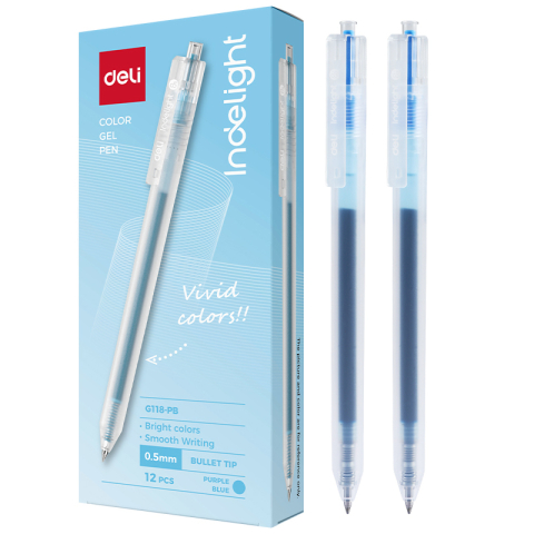 Pix cu gel cu mecanism 0.5 mm albastru-turcoaz Deli [1]