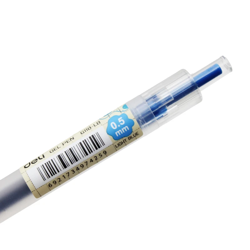 Pix cu gel cu mecanism 0.5 mm albastru deschis Delight Deli [2]