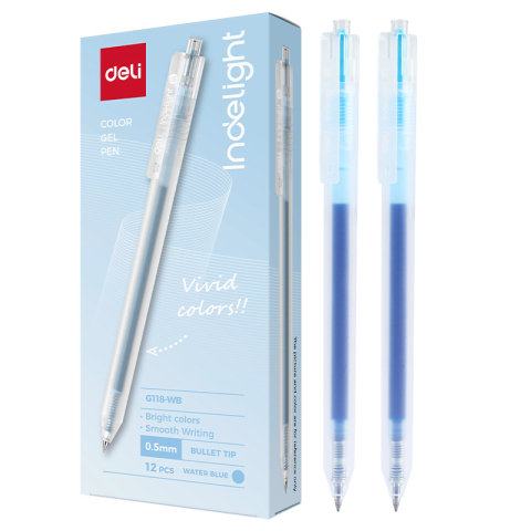 Pix cu gel cu mecanism 0.5 mm bleu Deli [1]